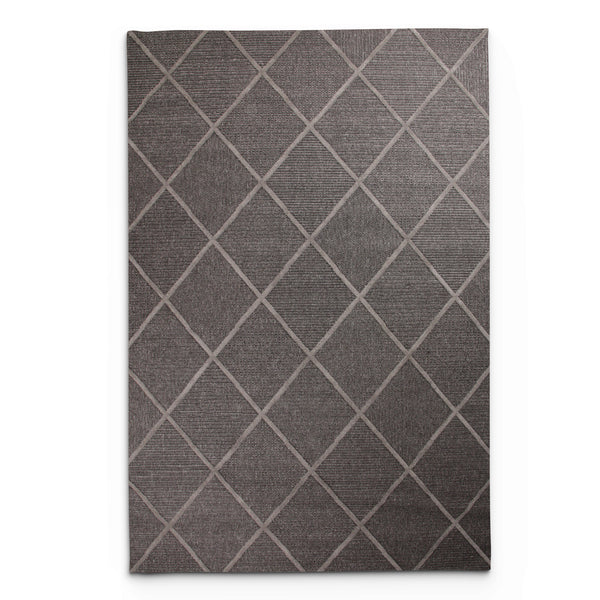Levo Dark Grey Diamond Rug