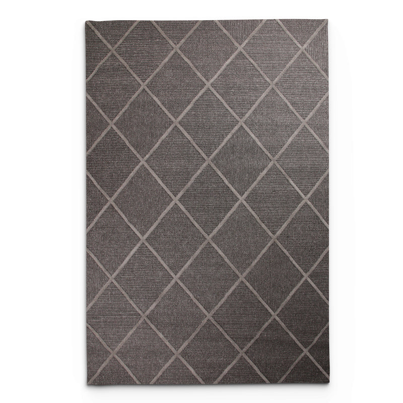 Levo Dark Grey Diamond Rug