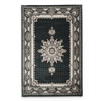 Hereke Black Medallion Rug