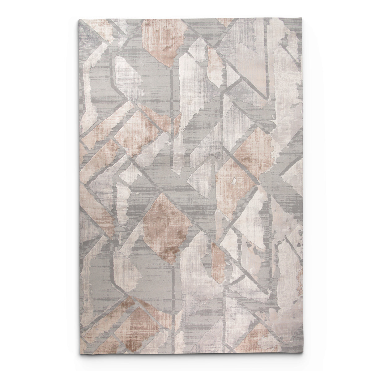 Rainbow Velunae Grey Modern Area Rug - Kristal Carpets