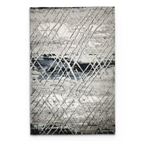Alin Noir Grid Rug