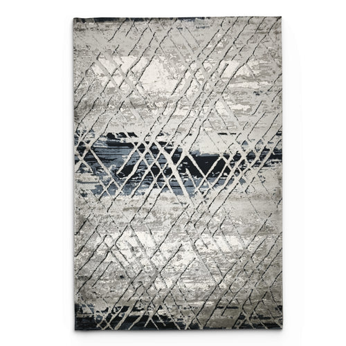 Alin Noir Grid Rug