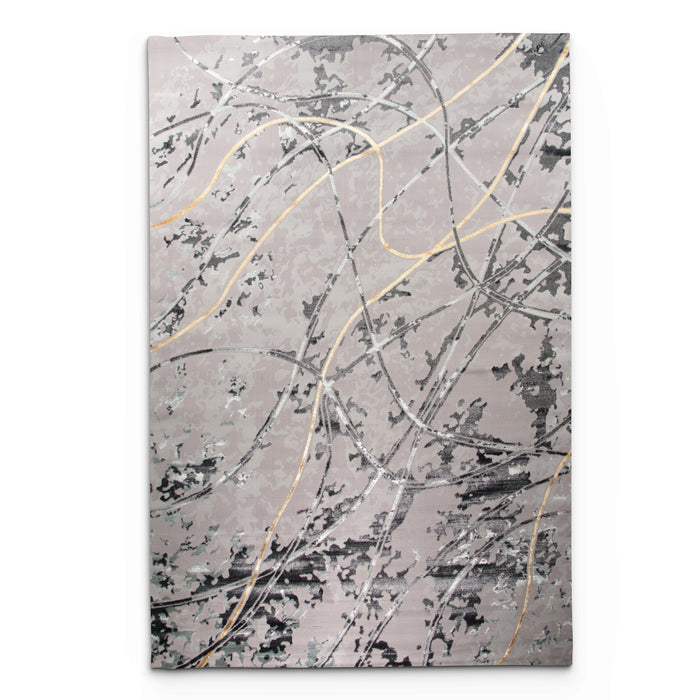 Alin Calyraen Grey Modern Area Rug