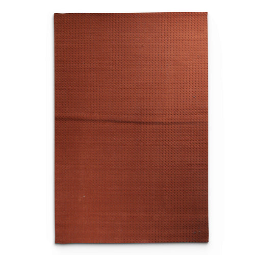 Levo Orange Grid Rug