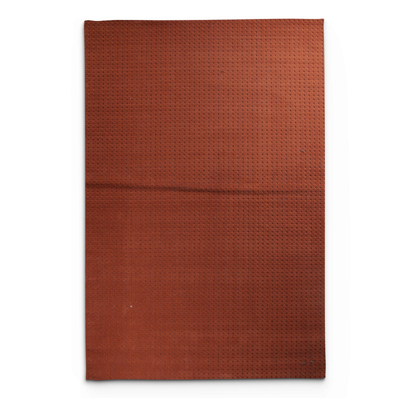 Levo Orange Grid Rug