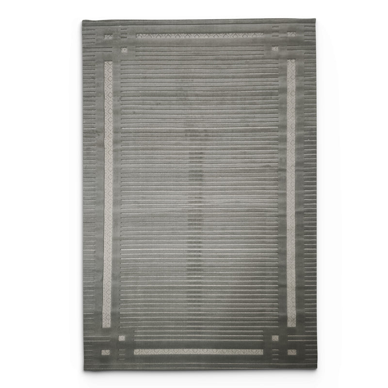 Sisal Steel Border Rug