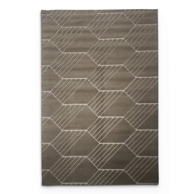 Sisal Taupe Hex Rug