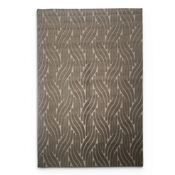 Sisal Taupe Wave Carved Rug