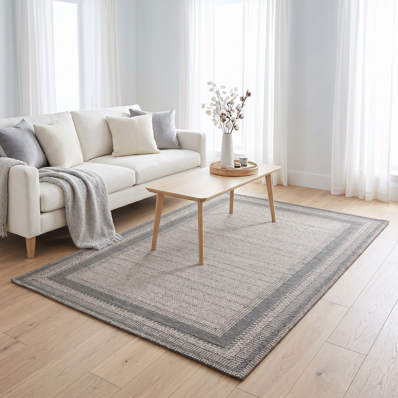 Mona Silver Frame Rug