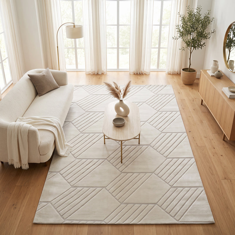 Sisal Geometric Panel Rug