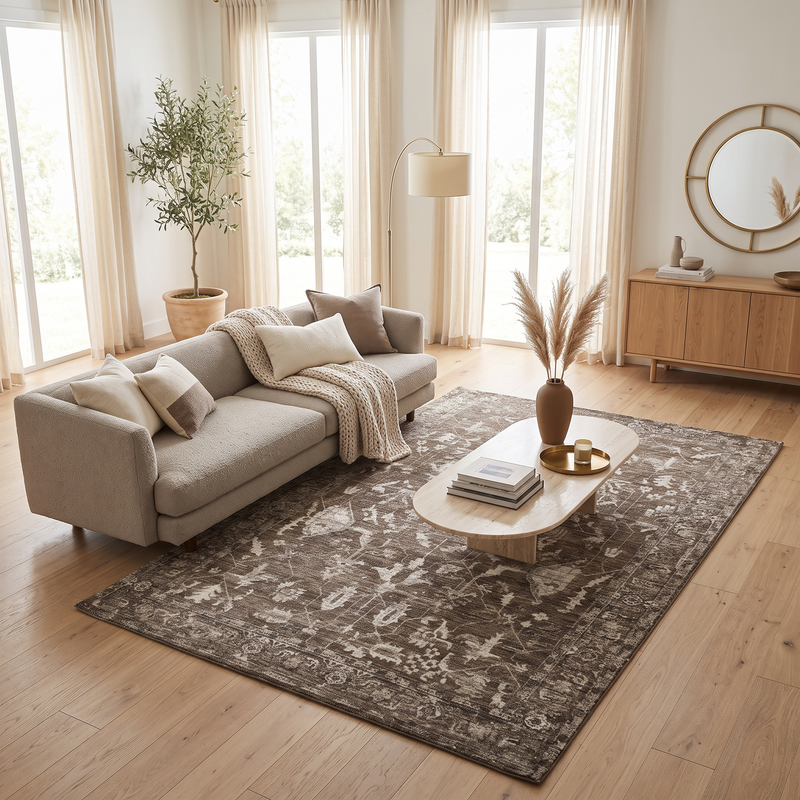 Dejavu Mink Oushak Rug