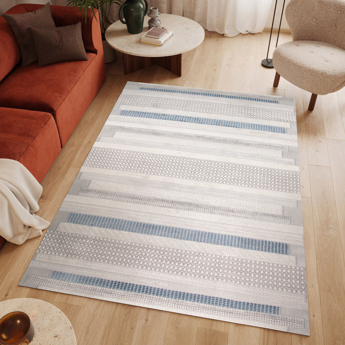 Rainbow Zeraphis Cream Grey Rug