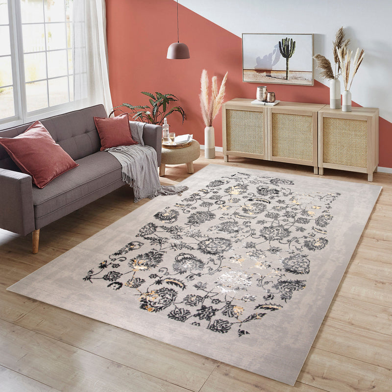 Alin Norevia Grey Modern Area Rug
