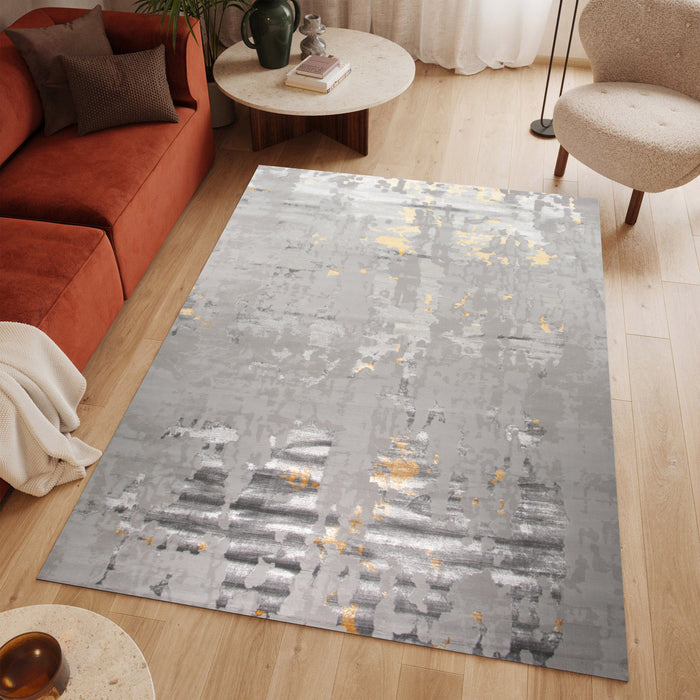 Alin Velunai Grey Modern Area Rug