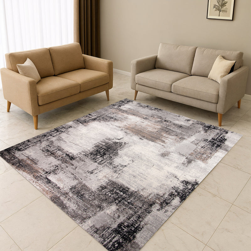 Merry Jemlo Grey Black Rug