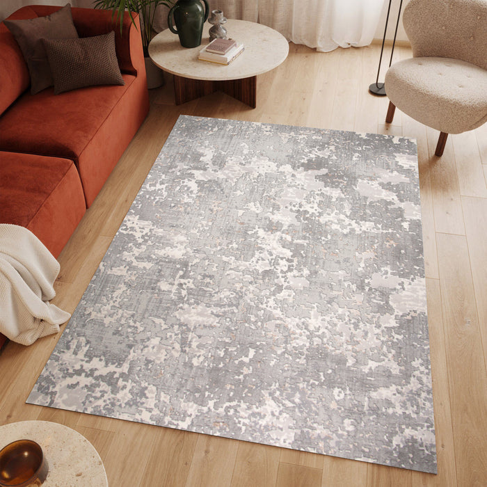 Rainbow Solareon Light Grey Cream Rug