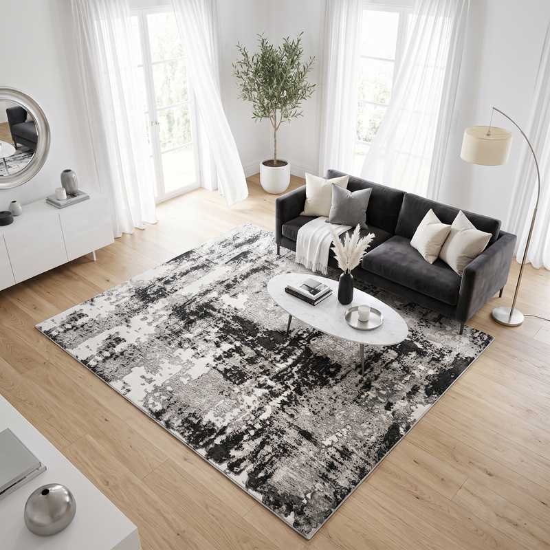 Alin Noir Plaster Rug