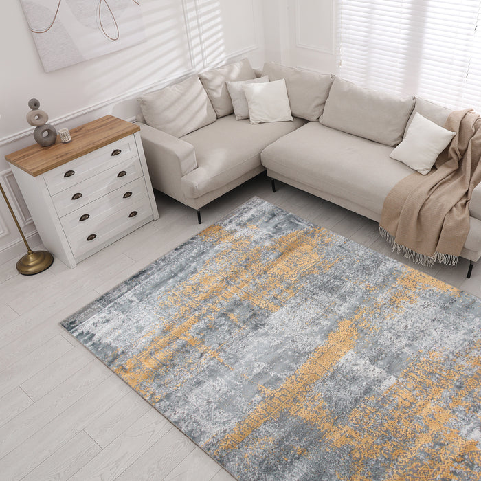 Joburg Nayru Grey Yellow Rug
