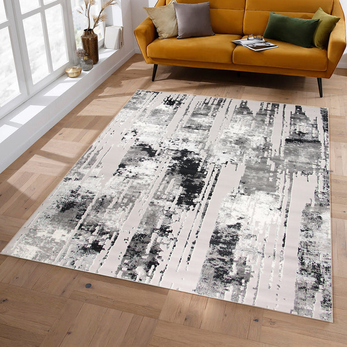 Alin Serune Black Grey Rug