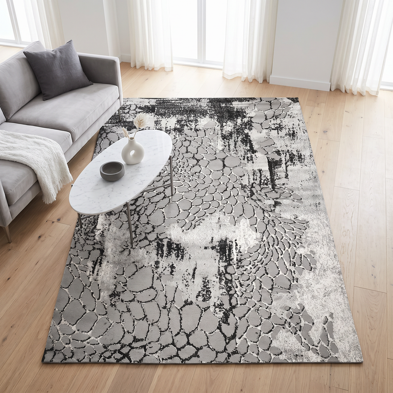Alin Graphite Pebble Rug