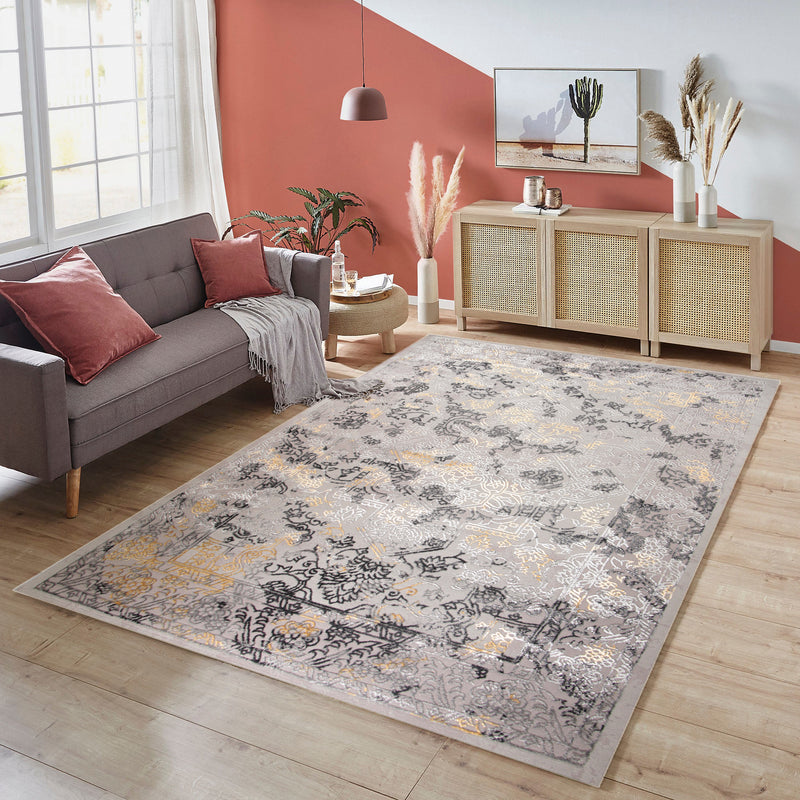Alin Miravon Grey Modern Area Rug