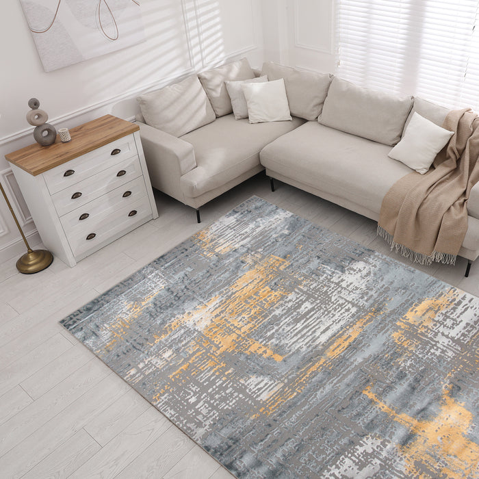 Joburg Dunzu Grey Yellow Rug