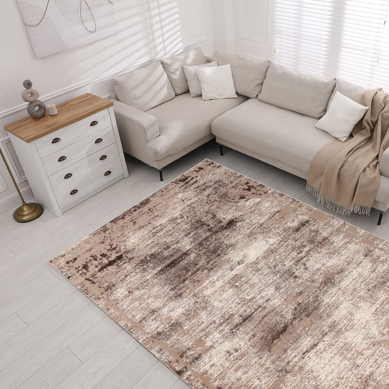 Joburg Zawura Brown Modern Area Rug
