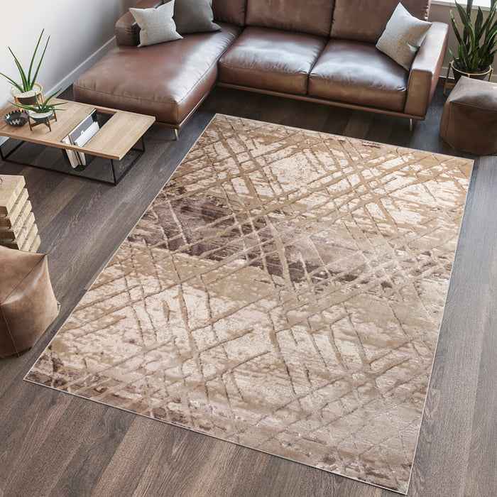 Alin Orbit Line Modern Area Rug