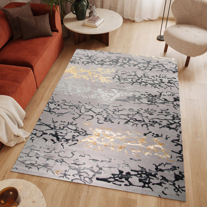 Alin Novyra Grey Modern Area Rug