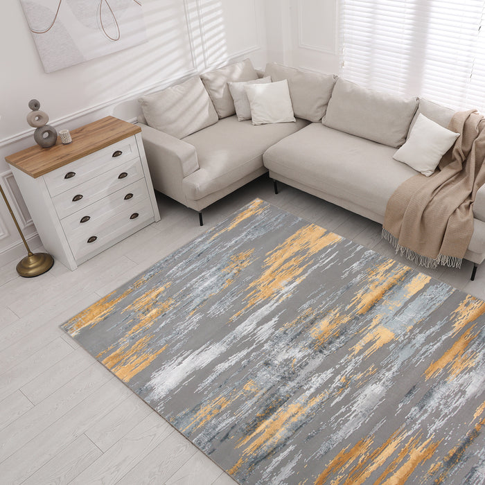 Joburg Vuloz Grey Yellow Rug