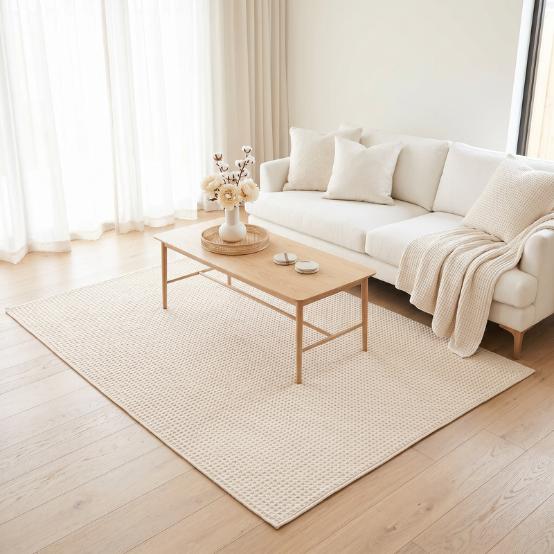 Mona Cream Waffle Rug