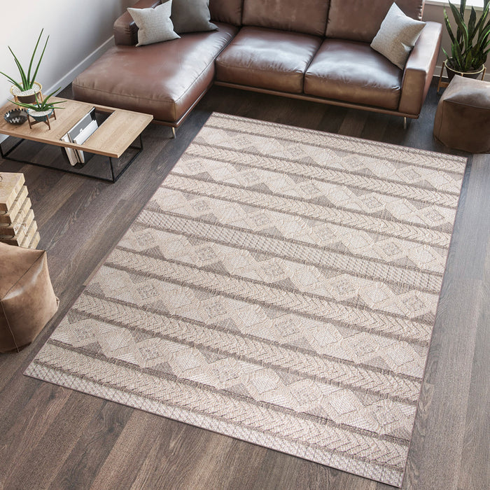 Jute Harvest Line Beige Rug