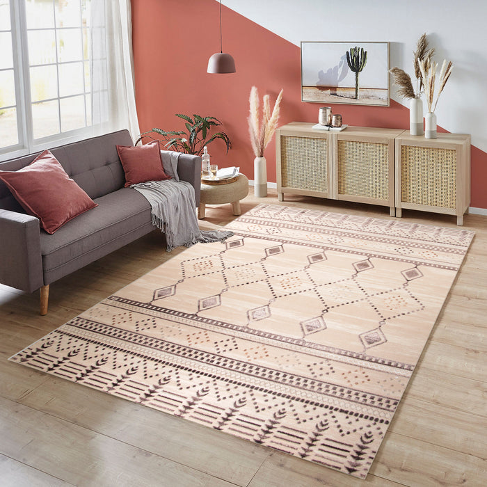 Alin Elyvra Beige Modern Area Rug