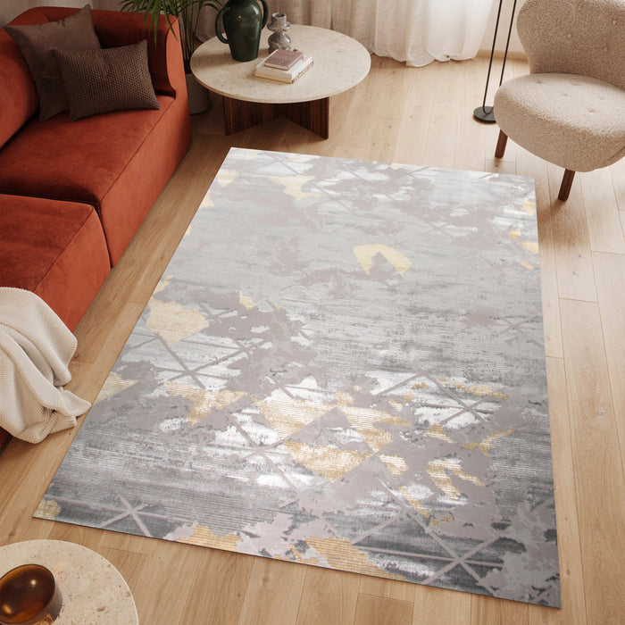 Alin Zynorel Grey Modern Area Rug