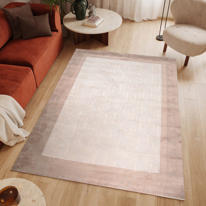 Rainbow Aurevian Beige Grey Rug