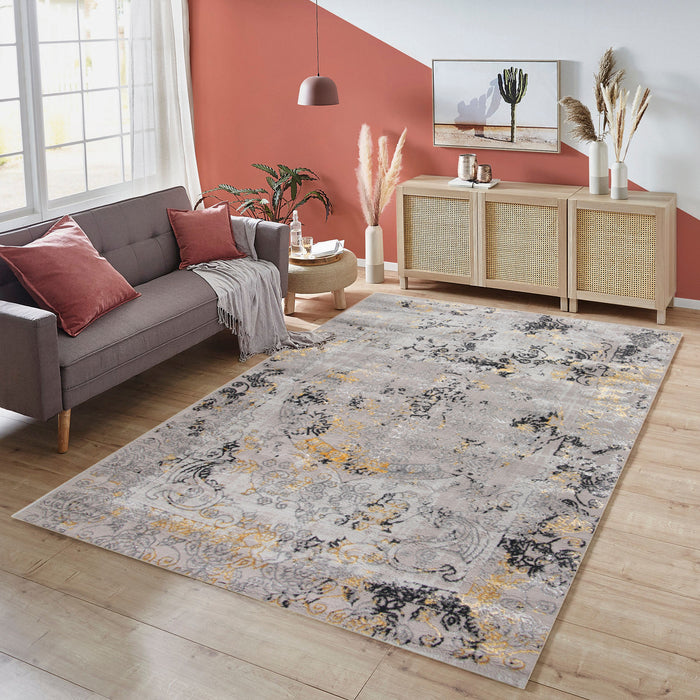 Alin Eryvon Grey Modern Area Rug
