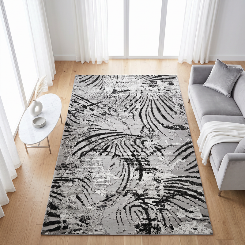 Alin Silver Palm Rug