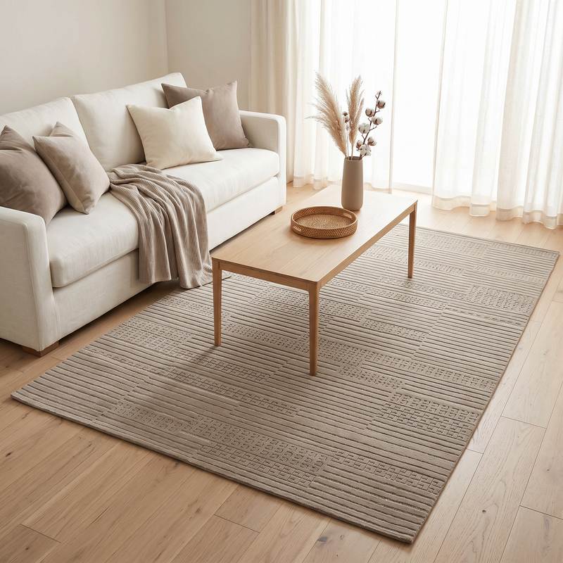 Sisal Grey Block Rug