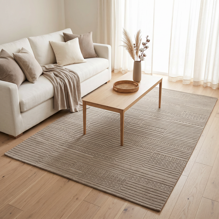 Sisal Grey Block Rug