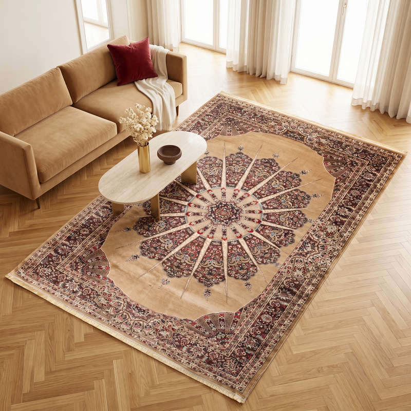 Palace Camel Sunburst Rug