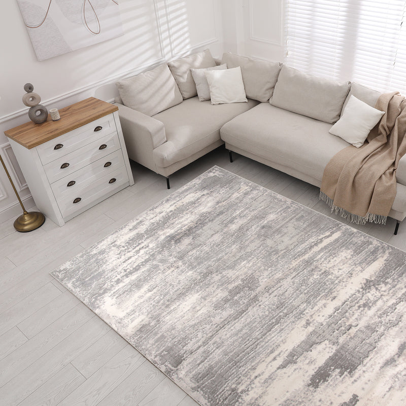 Rainbow Lunava Grey Modern Area Rug
