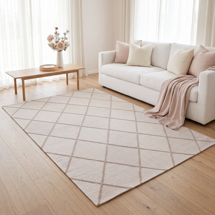 Levo Pearl Diamond Rug