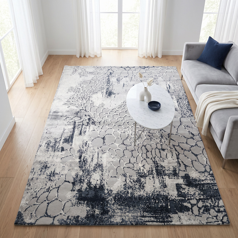 Alin Navy Pebble Rug