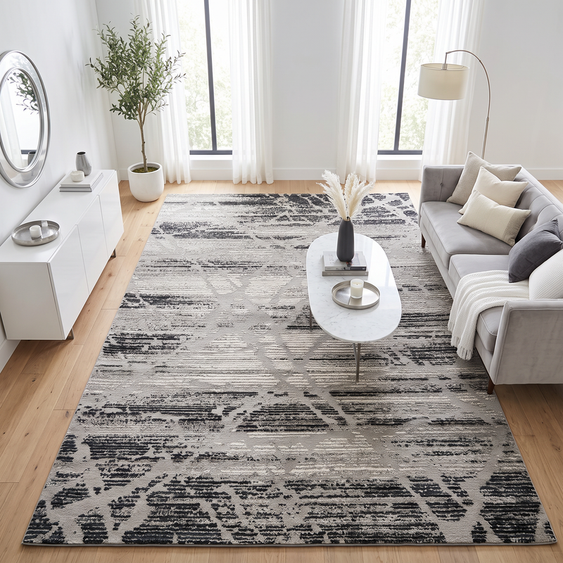Alin Shadow Diamond Rug