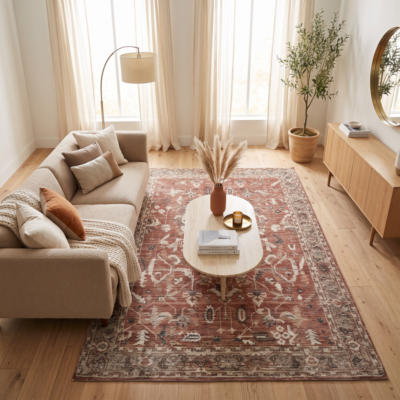 Dejavu Terracotta Oushak Rug