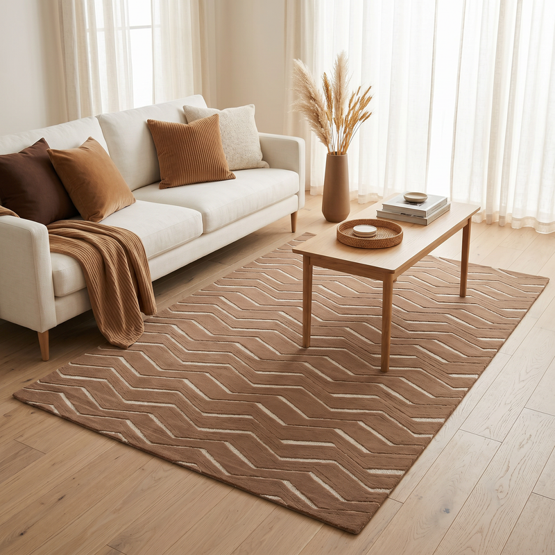 Sisal Chevron Brown Rug