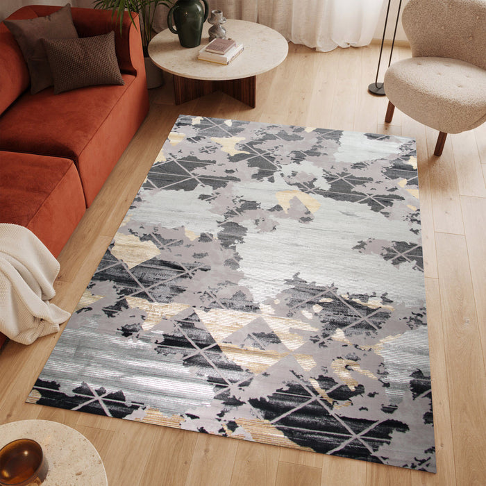 Alin Myrren Grey Modern Area Rug