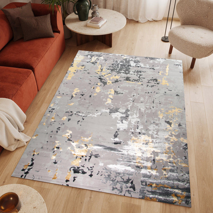 Alin Ophyrel Grey Modern Area Rug
