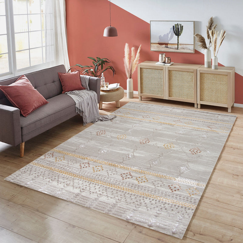 Alin Vornis Beige Modern Area Rug