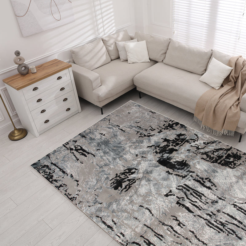 Joburg Tembara Grey Modern Area Rug